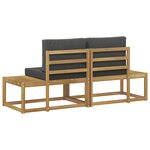 vidaXL Canapé d'extérieur en bout 2 Pièce Blanc Bois d'Acacia Massif