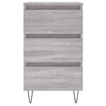 vidaXL Table de chevet sonoma gris 40x35x69 cm bois d'ingénierie