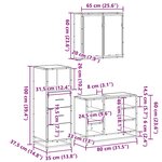 vidaXL Ensemble de meubles de salle de bain 3 Pièces chêne sonoma