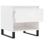 vidaXL Table basse blanc brillant 50x46x50 cm bois d’ingénierie