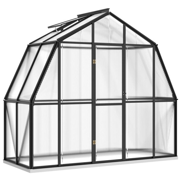 vidaXL Serre avec cadre de base anthracite 3 3 m² aluminium