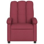 vidaXL Fauteuil inclinable électrique Rouge bordeaux Tissu