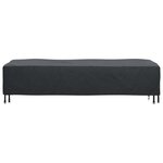 vidaXL Housse de Transat Uni Noir 74 x 210 x 40 cm tissu