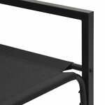 vidaXL Banc de jardin Noir 180 x 72.5 x 71 cm Acier