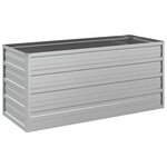 vidaXL Lit surélevé de jardin 100x40x45 cm Acier galvanisé Argenté