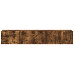 vidaXL Meuble TV mural 2 Pièces Chêne fumé 60 x 31 x 29.5 cm