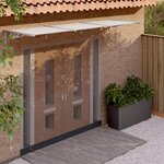 vidaXL Auvent de porte Gris et transparent 358 5x90 cm Polycarbonate