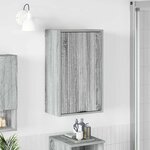vidaXL Cabinet de salle de bain Sonoma gris 39 x 23.5 x 65 cm