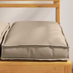 vidaXL Coussin pour assise de palette 4 Pièces Taupe 40 x 40 x 8 cm