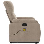 vidaXL Fauteuil inclinable de massage électrique taupe