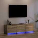 vidaXL Meuble TV Chêne artisanal 140 x 34 x 40 cm Bois d'ingénierie