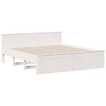 vidaXL Cadre de lit sans matelas avec tête de lit 180x200 cm bois pin