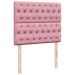 vidaXL Sommier à lattes de lit avec matelas rose 120x190 cm velours