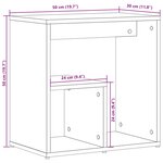 vidaXL Tables d'appoint 2 Pièces sonoma gris 50x30x50cm bois d'ingénierie