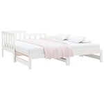vidaXL Lit coulissant sans matelas blanc 2x(90x200) cm