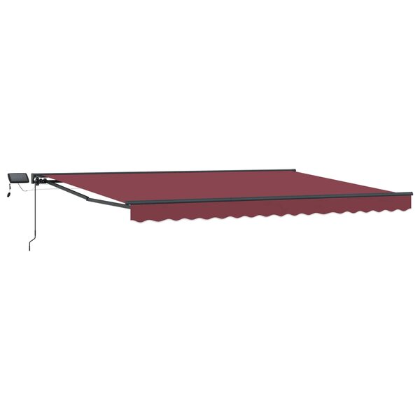 vidaXL Cadre de store manuel avec LEDs Bourgogne et Anthracite 5 x 3 m
