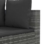 vidaXL Salon de jardin avec coussins 10 Pièces gris résine tressée