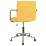 vidaXL Chaise pivotante de salle à manger Jaune moutarde Tissu