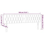 vidaXL Tête de lit à LED Vert foncé 180x7x78/88 cm Velours