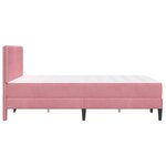 vidaXL Cadre de lit avec matelas Rose 120 x 200 cm Velours
