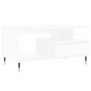 vidaXL Table basse Blanc 90x49x45 cm Bois d'ingénierie