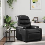 vidaXL Fauteuil inclinable Noir Similicuir