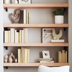 vidaXL Étagère murale 80x30x(2-6) cm bois de chêne massif non traité