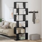 vidaXL Bibliothèque en chêne noir - 70 x 24 x 193 5 cm  bois d'ingénierie.