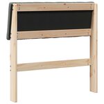 vidaXL Tête de lit capitonnée Gris foncé 80 cm Pin massif