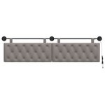 vidaXL Tête de lit suspendue Taupe Tissu