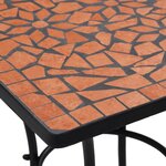 vidaXL Table de bistro mosaïque Terre cuite 60 cm Céramique