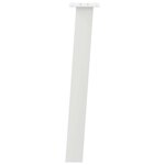vidaXL Pieds de table console 4 pièces Blanc 72 cm Acier