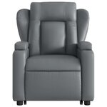 vidaXL Fauteuil inclinable de massage Gris Similicuir