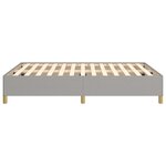 vidaXL Cadre de lit sans matelas gris clair 140x190 cm tissu