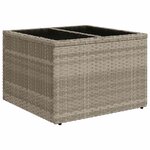 vidaXL Salon de jardin 9 Pièces avec coussins gris clair résine tressée