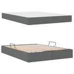 vidaXL Lit avec rangement et matelas Gris foncé 140 x 200 cm Polyester