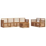 vidaXL Ensemble de canapés d'extérieur 7 pc Naturel