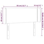 vidaXL Tête de lit à LED Gris foncé 83x16x78/88 cm Tissu