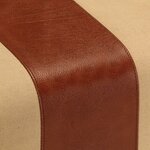 vidaXL Banc saut de cheval 38 cm marron cuir véritable et manguier