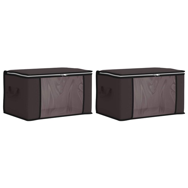vidaXL Boîte de rangement avec fenêtre latérale transparente 2 pc
