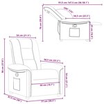 vidaXL Fauteuil inclinable Marron foncé Tissu