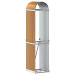 vidaXL Porte-bûches aspect bois 40x45x170 cm acier galvanisé