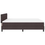 vidaXL Lit à ressorts avec tête de lit Marron foncé 180 x 200 cm tissu