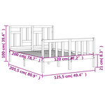 vidaXL Cadre de lit sans matelas 120x200 cm bois de pin massif