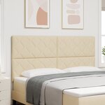 vidaXL Tête de Lit LED Ensemble de 3 Crème Rembourré 180 cm Moderne