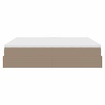 VidaXL Cadre de lit ottoman et matelas cappuccino 180x200cm similicuir