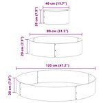 vidaXL Potte en acier inoxydable Acier inoxydable Ø 120 cm Durable Stylé