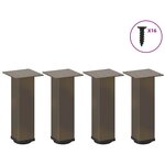 vidaXL Pieds de table basse 4 pièces Acier naturel 30-32 cm Acier