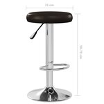 vidaXL Tabourets de bar lot de 2 marron similicuir