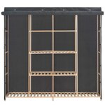 vidaXL Garde-robe Gris 173x40x170 cm Tissu